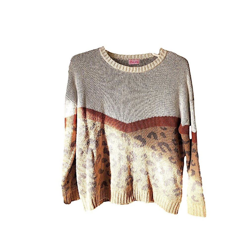 Block color Sweater by Pink Lily - Size small